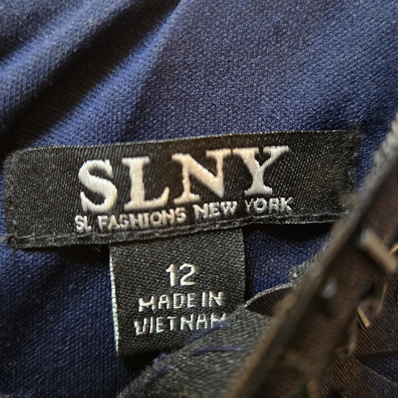 Blue Cocktail Dress with Sheer Wrap - Size 12 - Picture 6 of 6